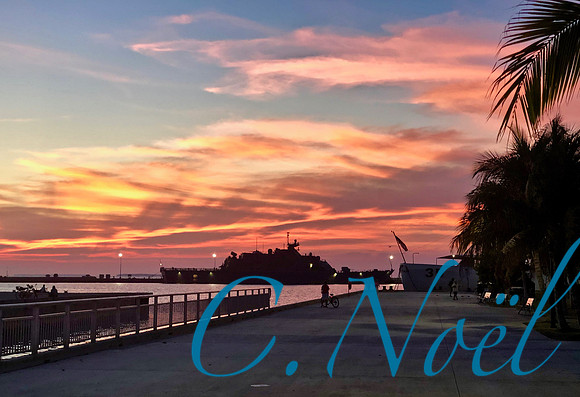 SUNSET with USS Detroit in Truman Harbor Key West